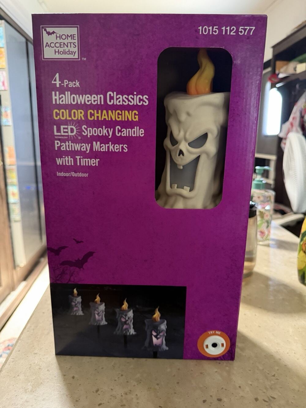 Home Depot Home Accents Halloween LED MULTI COLOR Spooky Candles New Pathway